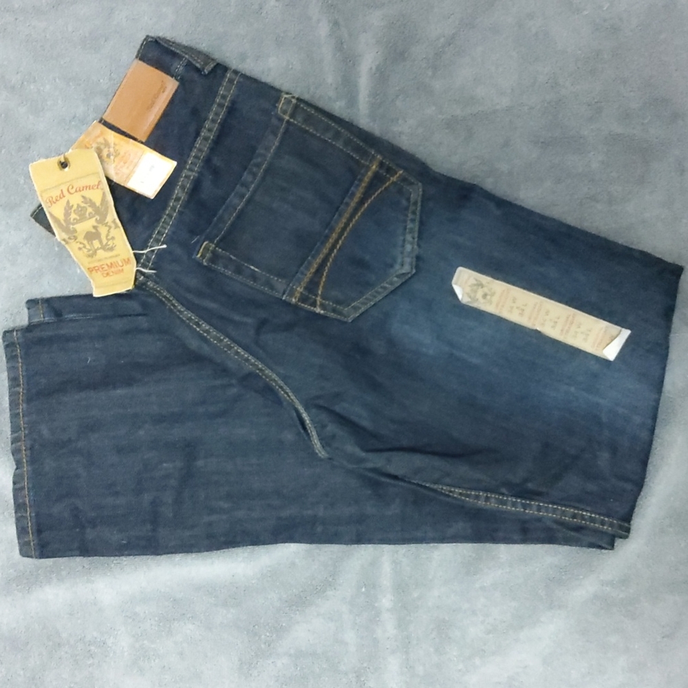 NWT  Men's  Red Camel original straight dark jeans 34x34